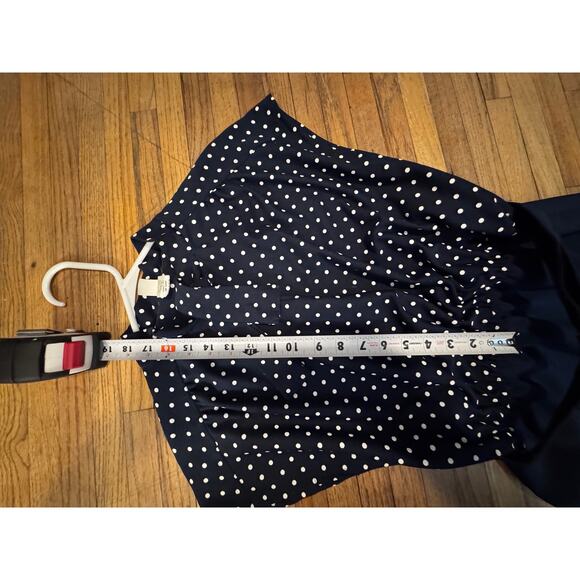 Vintage 1960 IGLWU made dress -Blue and White Polka Dot - Picture 14 of 15